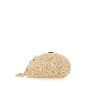 Simkhai Women 'Bridget' Beige Shell-Shaped Clutch In Raffia Woman